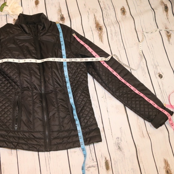 Northface Black Quilted Nylon Jacket Sz M - Picture 5 of 8